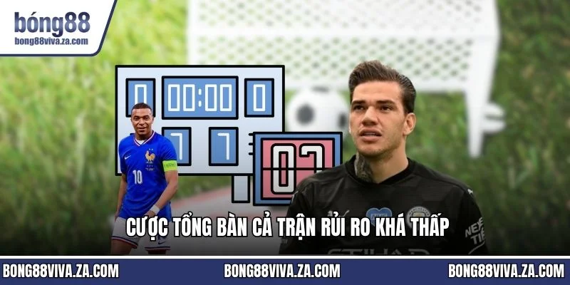 Cược tổng bàn cả trận rủi ro khá thấp